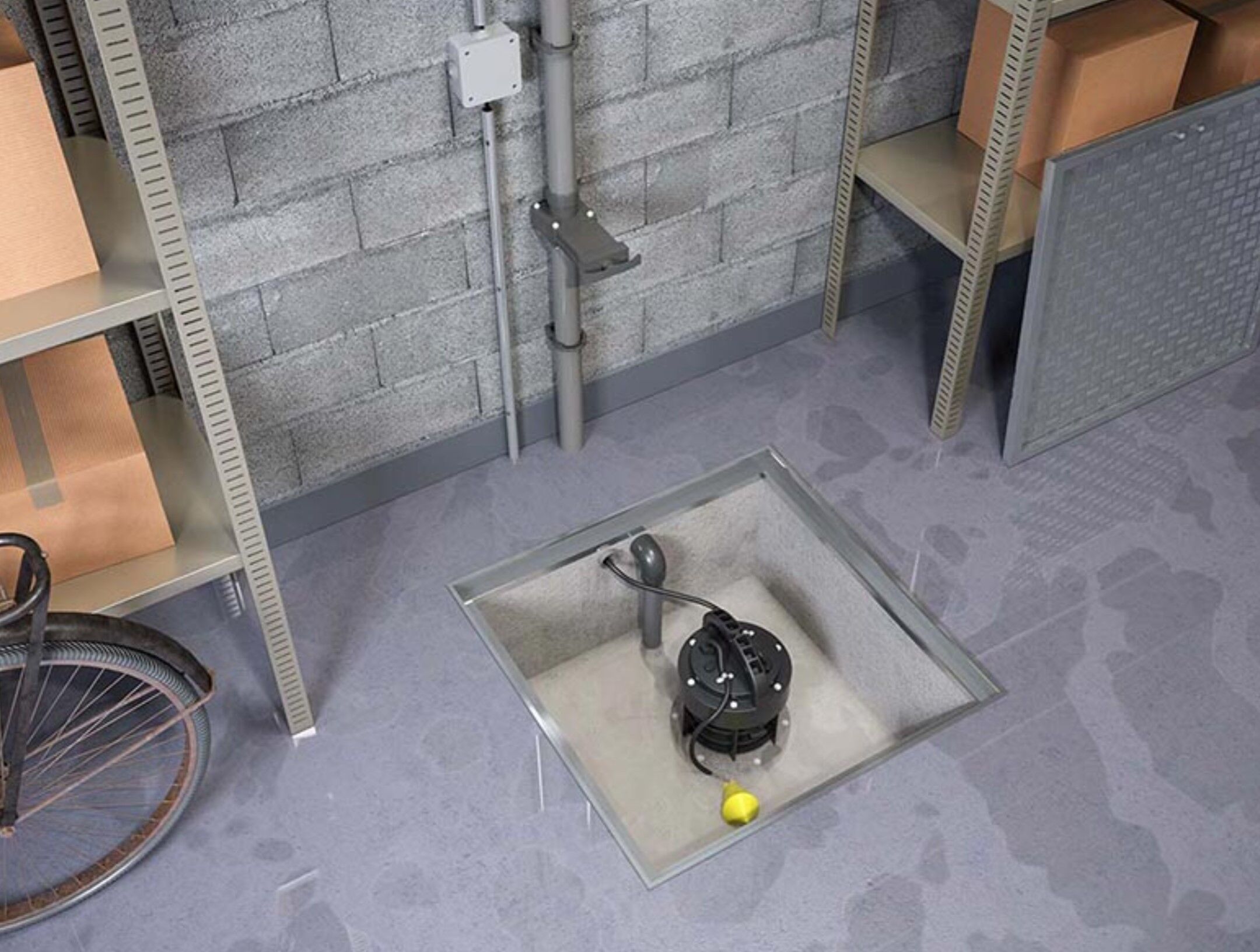 設置地下室集水槽/集水坑汙水排放